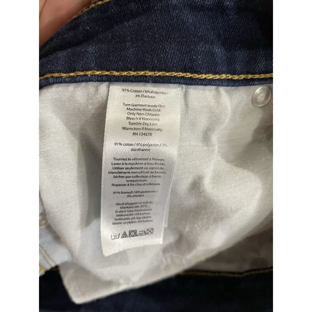 Vineyard Vines Womens Cuffed Denim Jean Shorts Medium Dark Wash Size 2